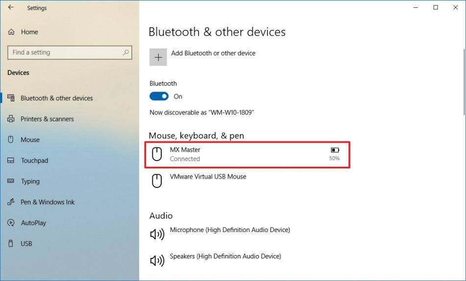 bluetooth battery level windows 10 settings